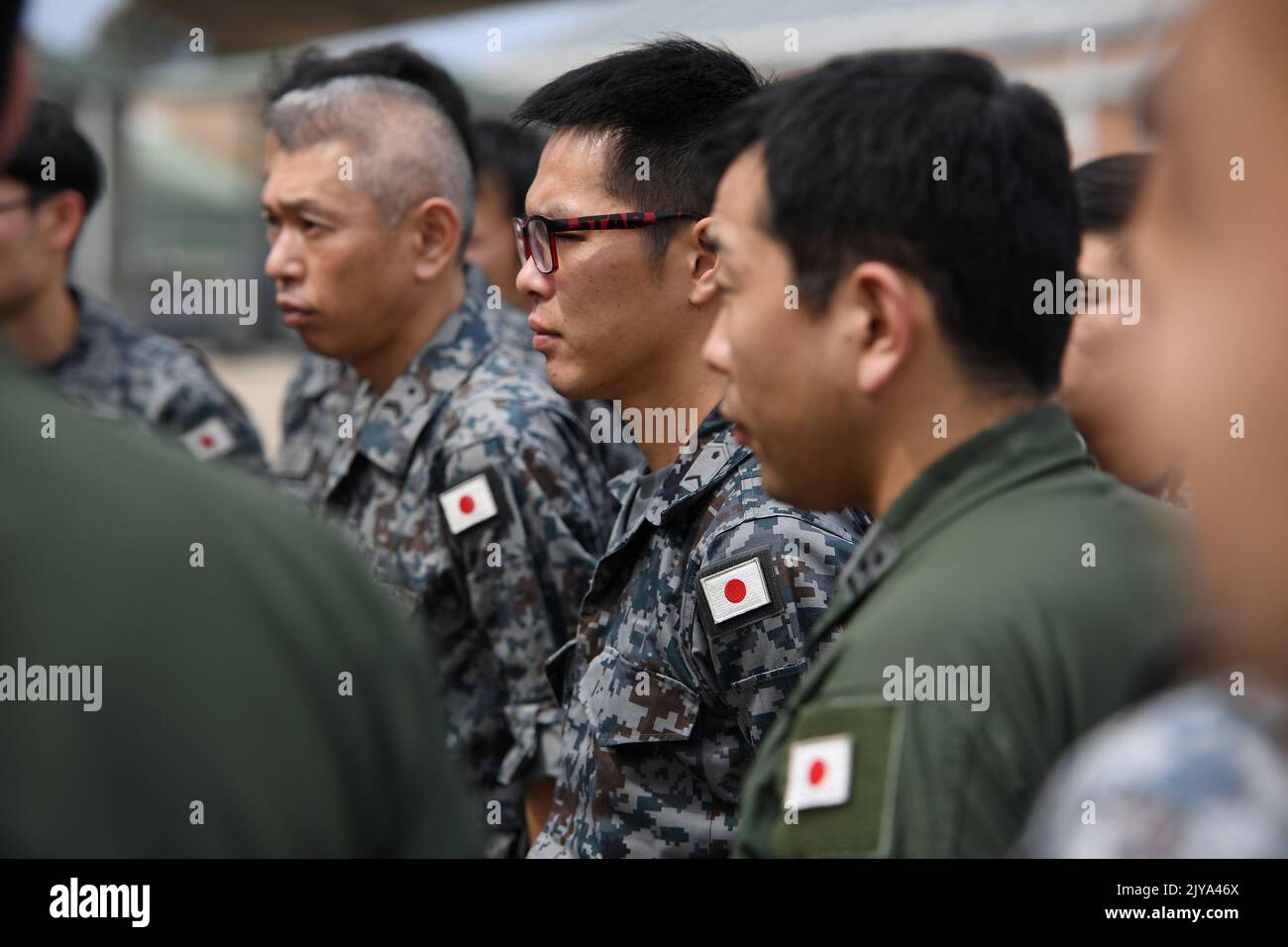 A Japan Self-Defense Force (JSDF) C-130H Hercules aircraft carrying ...