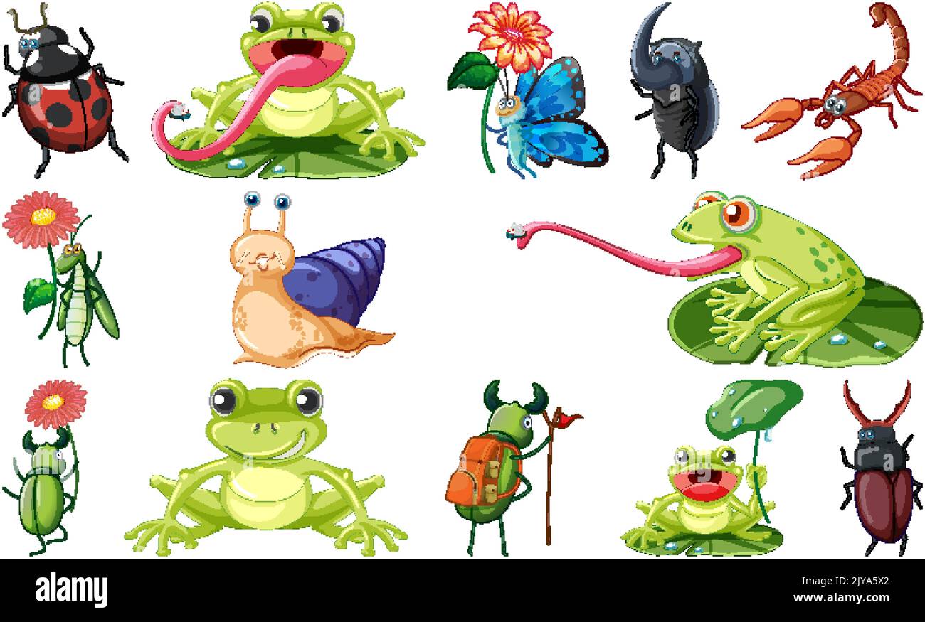 Various small insects Stock Vector Images - Alamy