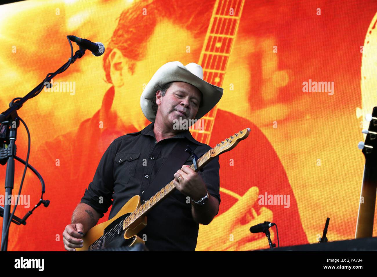 Troy Cassar Daley performs during Cold Chisel's The Blood Moon Tour ...