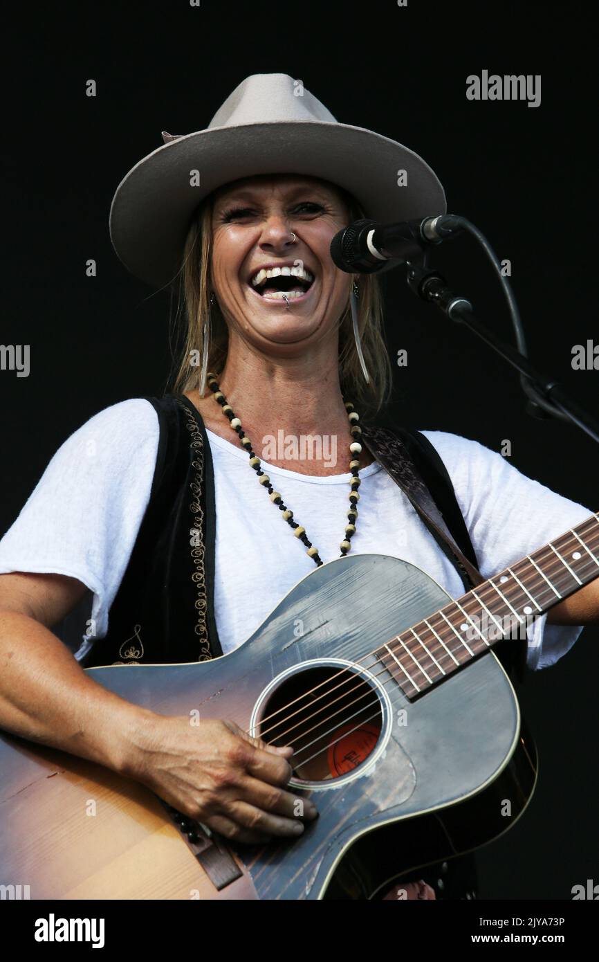 Kasey Chambers during Cold Chisel's The Blood Moon Tour 2020 concert at