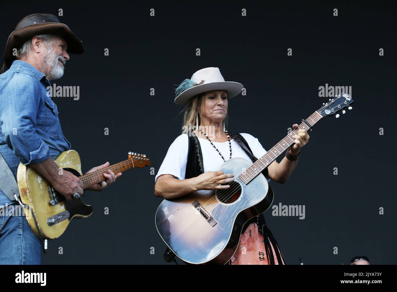 Kasey Chambers with father Bill Chambers during Cold Chisel's The Blood