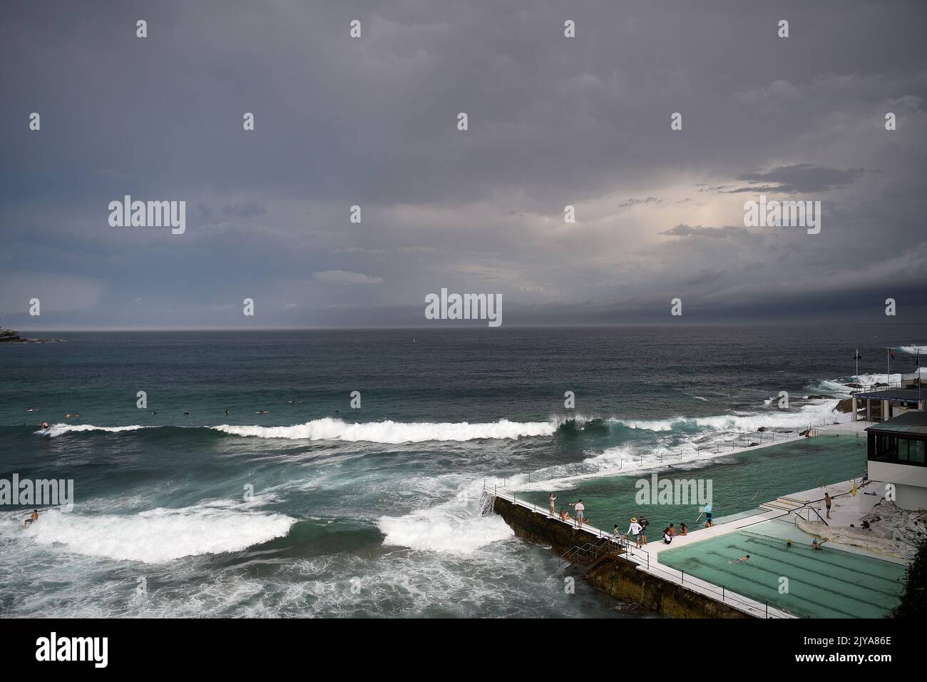 Storm clouds roll in over Bondi Beach in Sydney, Monday, January 20 ...