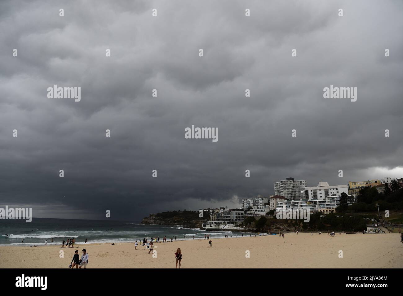 Storm clouds roll in over Bondi Beach in Sydney, Monday, January 20 ...