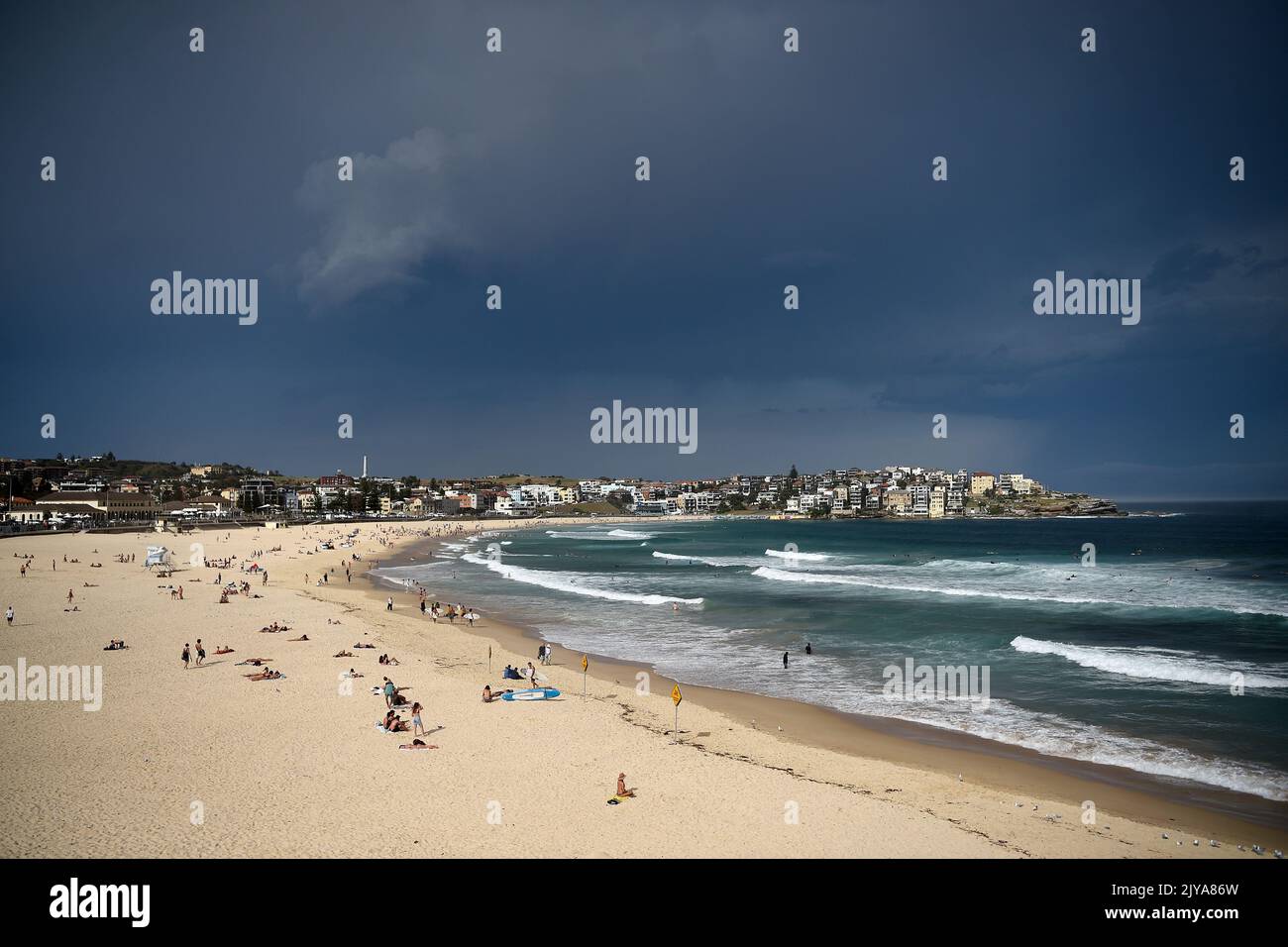 Storm clouds roll in over Bondi Beach in Sydney, Monday, January 20 ...