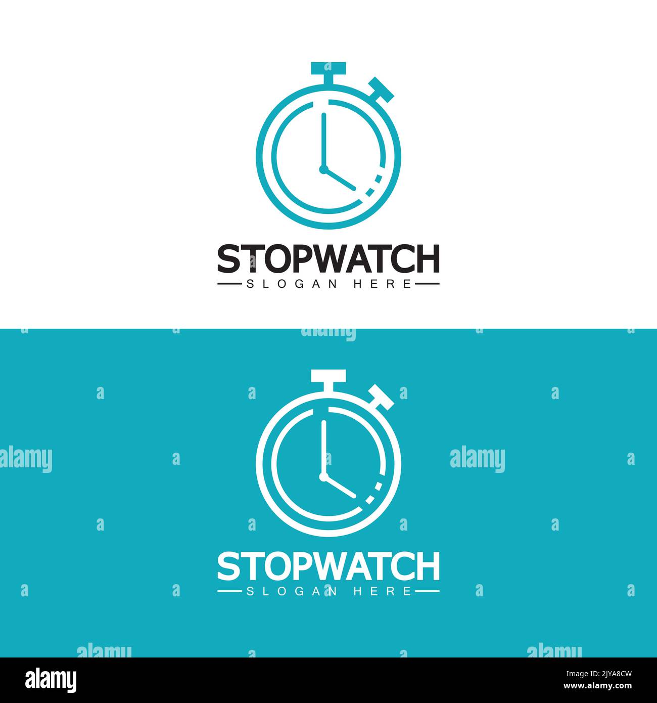 Stopwatch timer logo design vector icon symbol illustration template