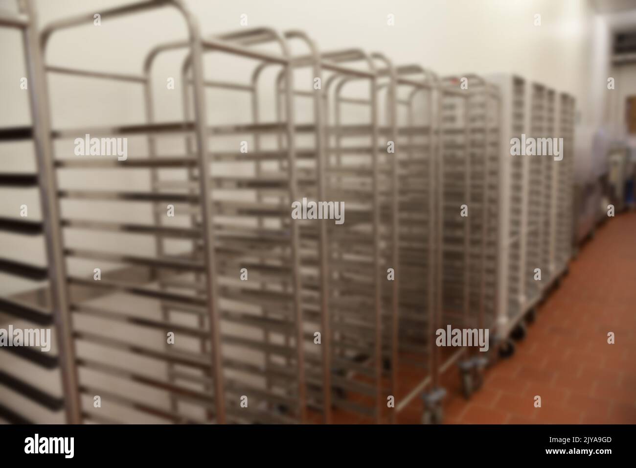 Cooling racks in commercial kitchen Stock Photo Alamy