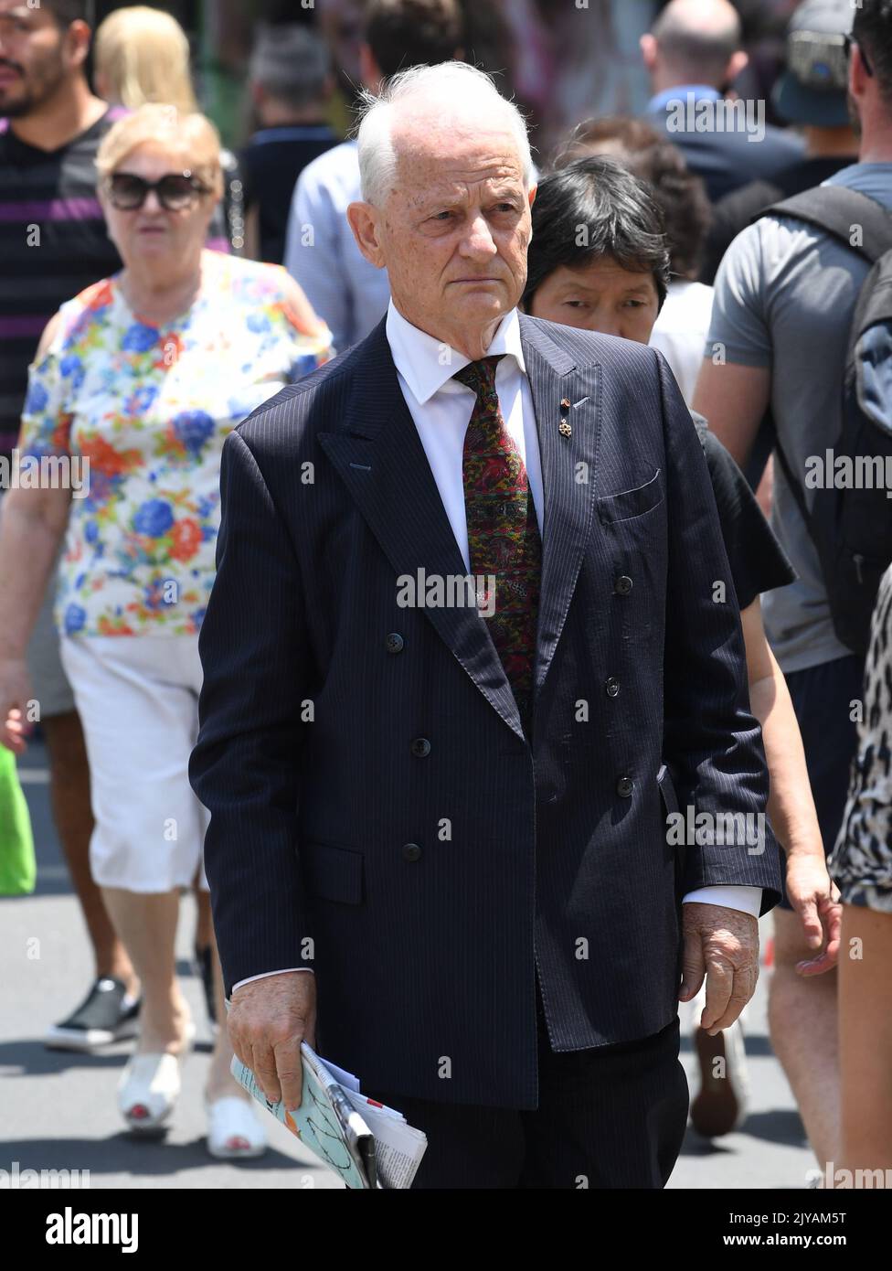 Philip Ruddock Former Minister Philip Ruddock arrives for the memorial service of John ...