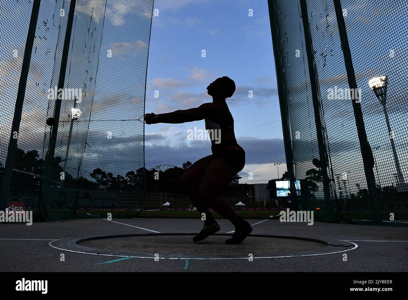 Gwen Berry of the USA in the Women's Hammer Throw during the 2020