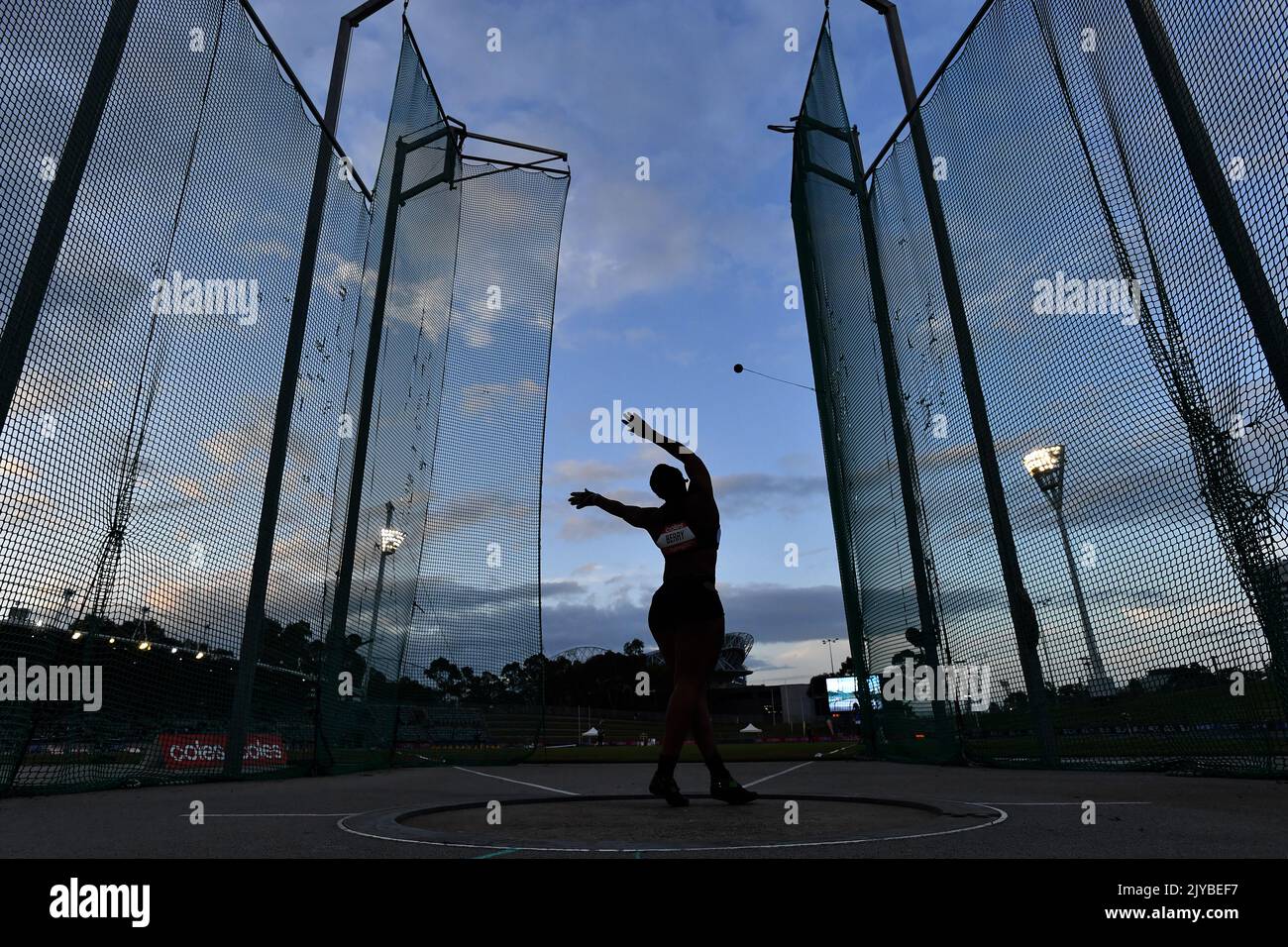 Gwen Berry of the USA in the Women's Hammer Throw during the 2020