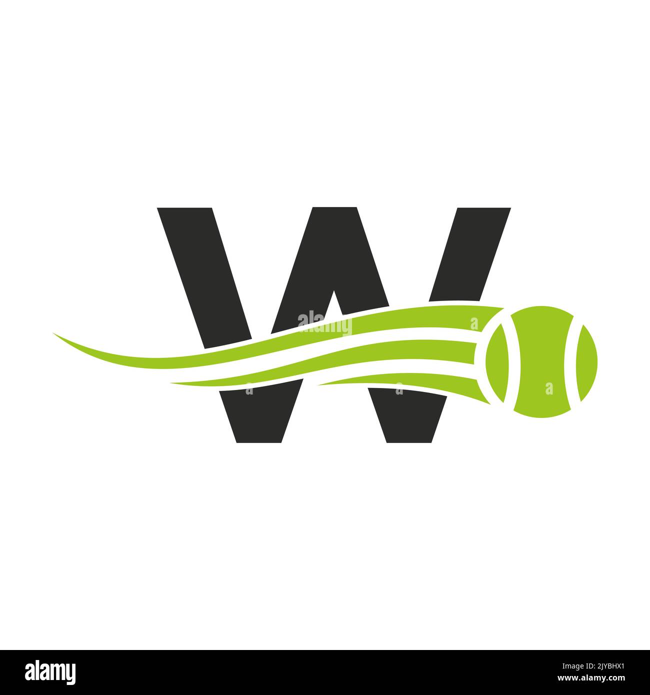 Letter W Tennis Club Logo Design Template. Tennis Sport Academy, Club ...
