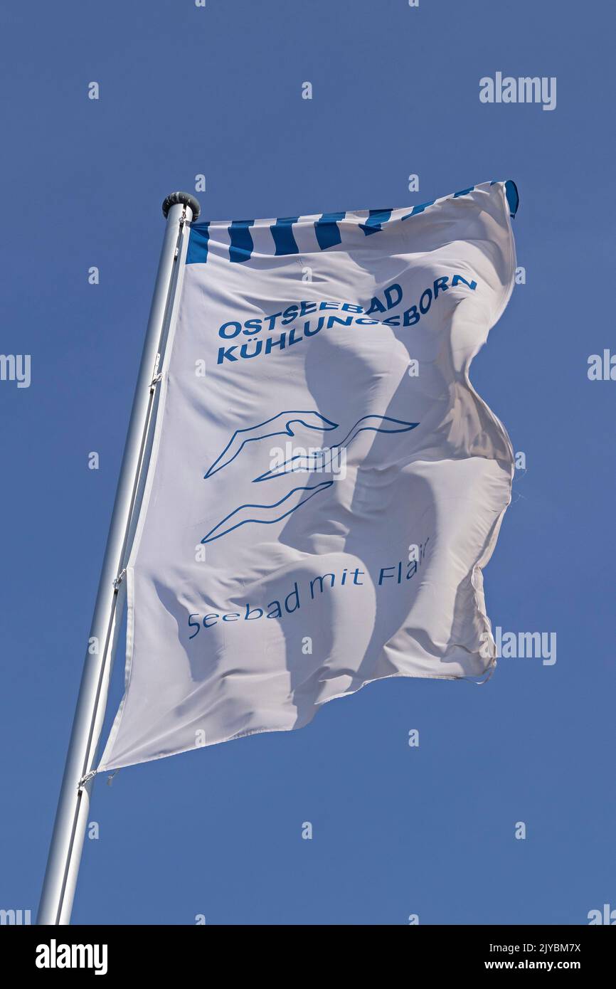 flag, Kühlungsborn, Mecklenburg-West Pomerania, Germany Stock Photo