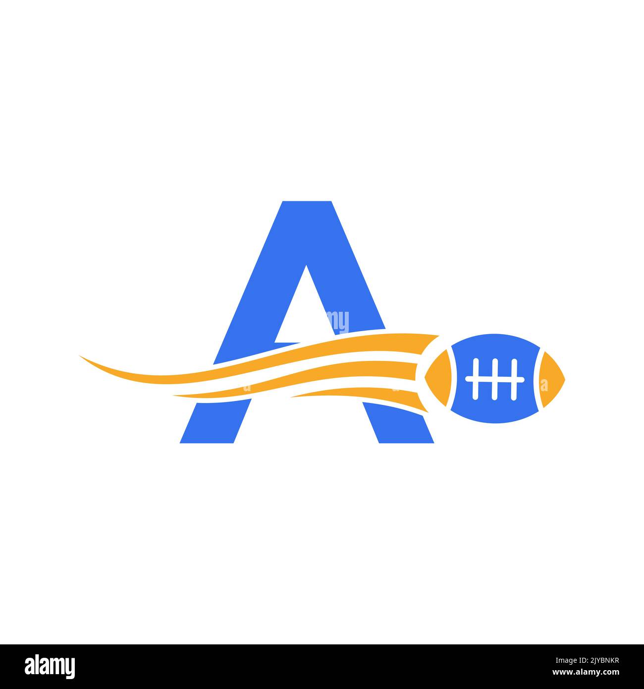 Letter A Rugby, American Football Logo Combine With Rugby Ball Icon For ...