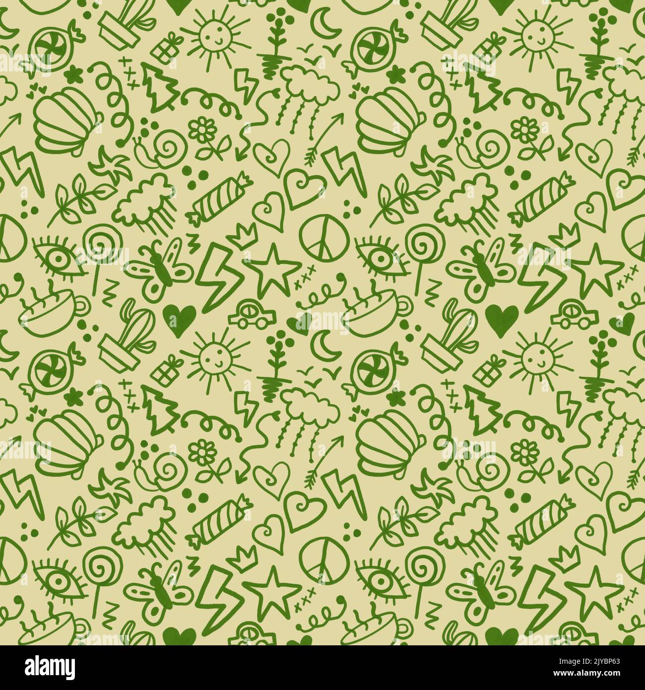 Chalkboard doodle cartoon seamless back to school pattern for kids ...