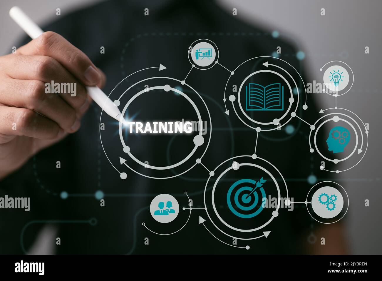 Webinar E-learning Skills Business Internet Technology Concepts Training Webinar E-learning Skills. Stock Photo