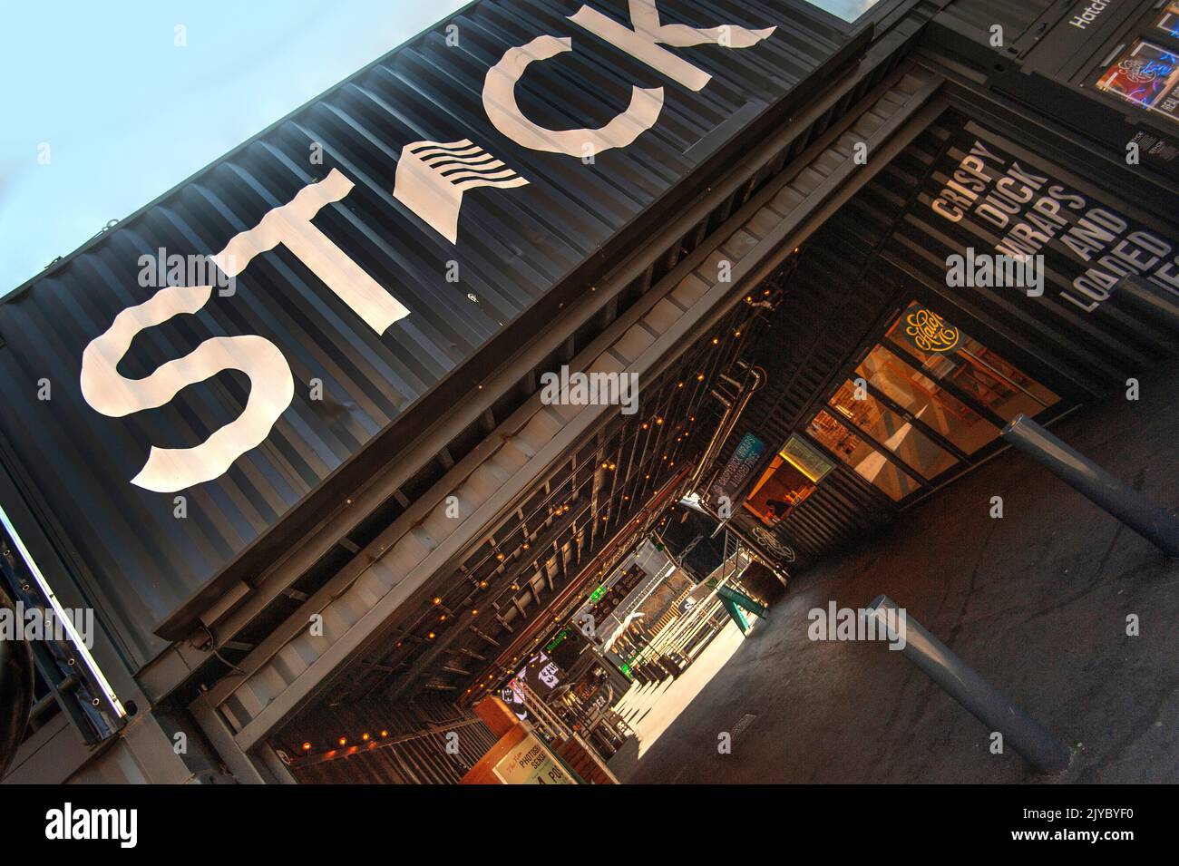 The Stack food, drink and shopping hub, Pilgrim Street, Newcastle-upon-Tyne Stock Photo
