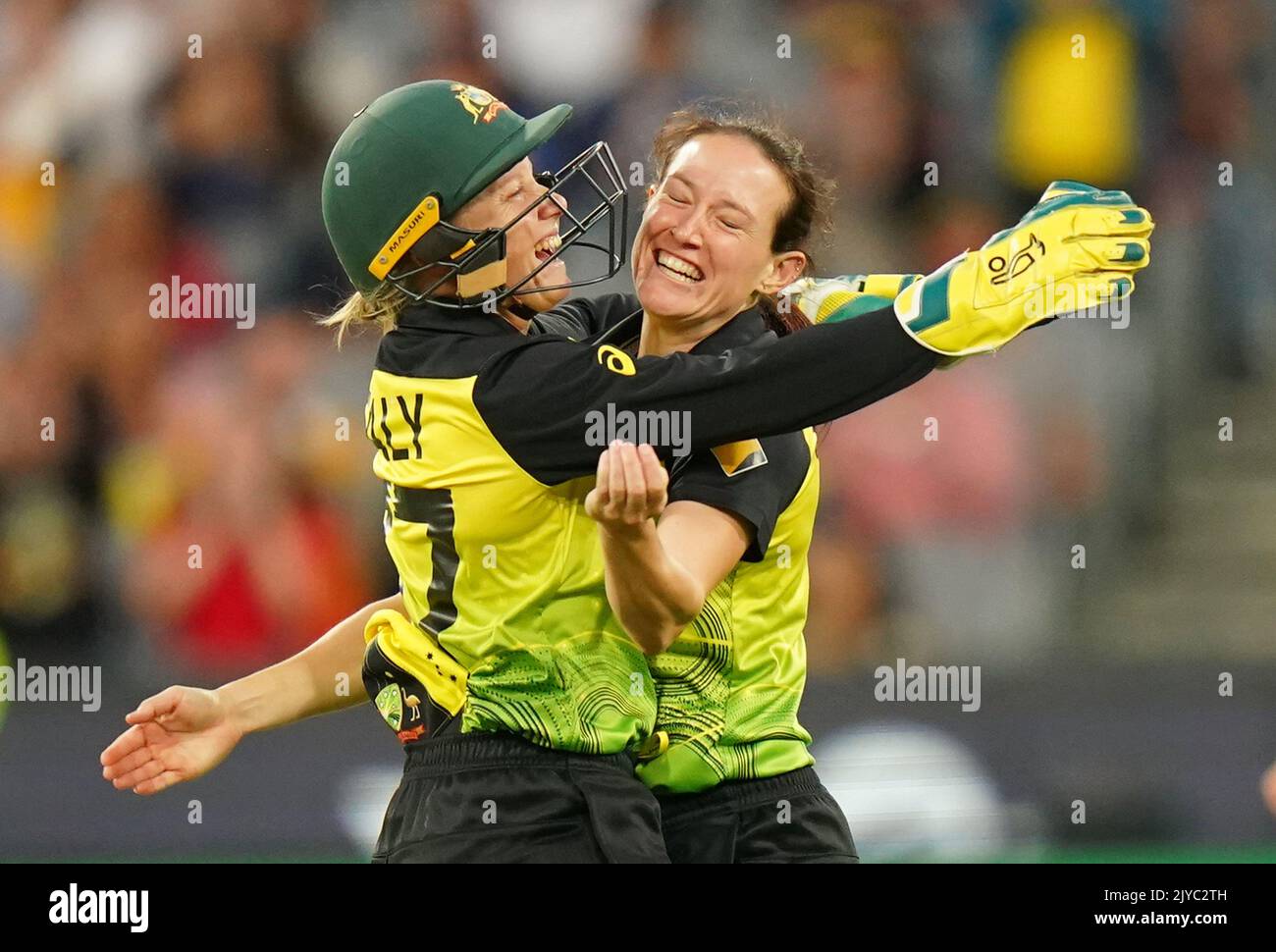 Megan Schutt Of Australia Celebrates With Alyssa Healy After Dismissing Shafali Verma Of India 6824