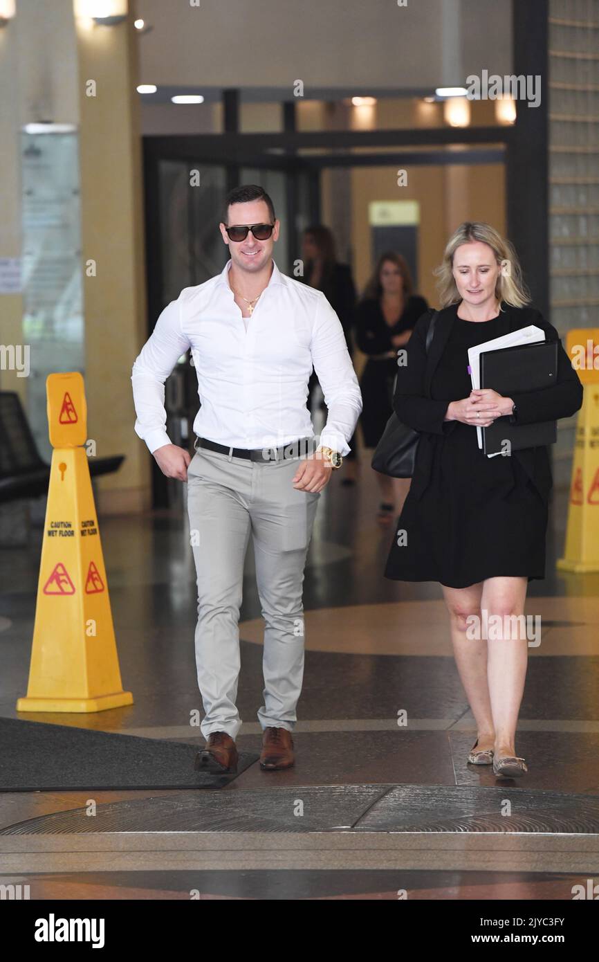 Daniel Katsogiannis leaves Downing Centre Courts in Sydney, Monday ...