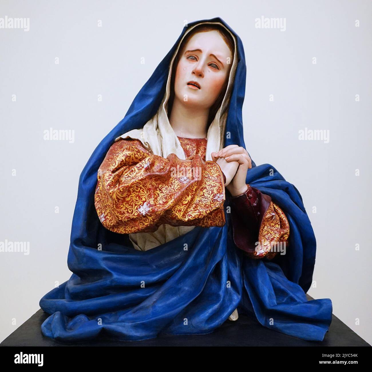 Sorrowing Mary or Dolorosa by Pedro de Mena y Medrano (1628-1688) Spanish sculptor. Stock Photo