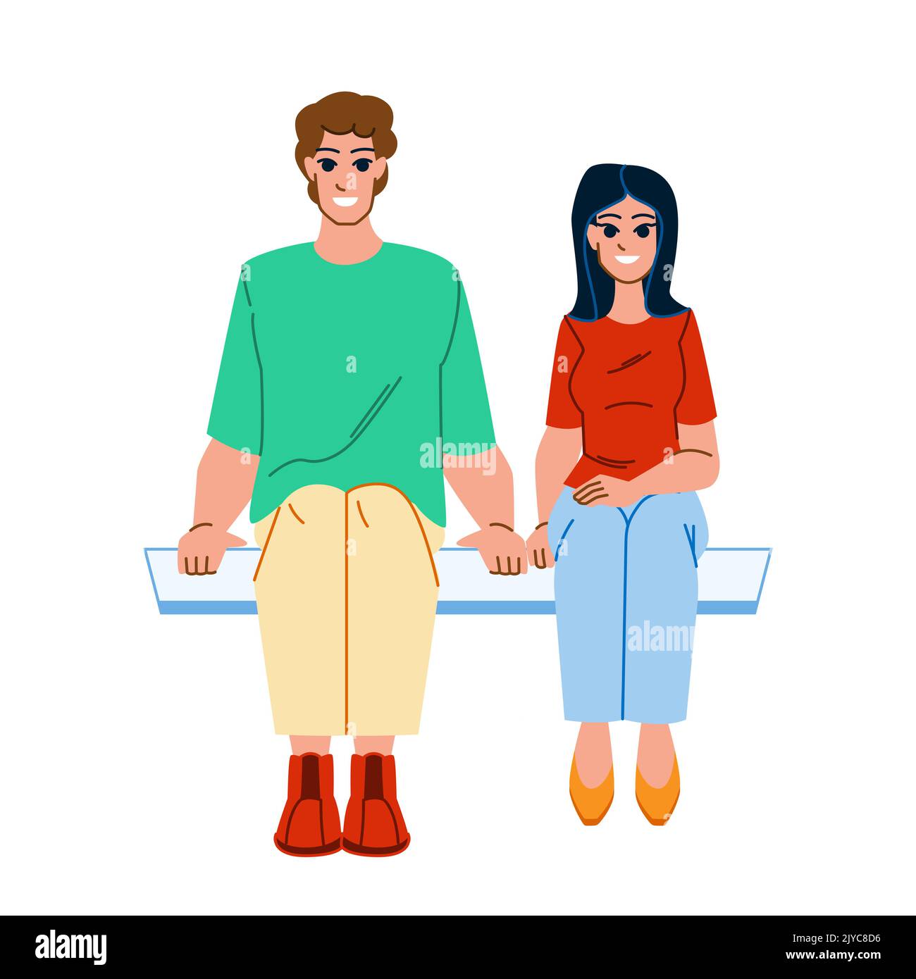 Couple Sitting Vector Stock Vector Image And Art Alamy 