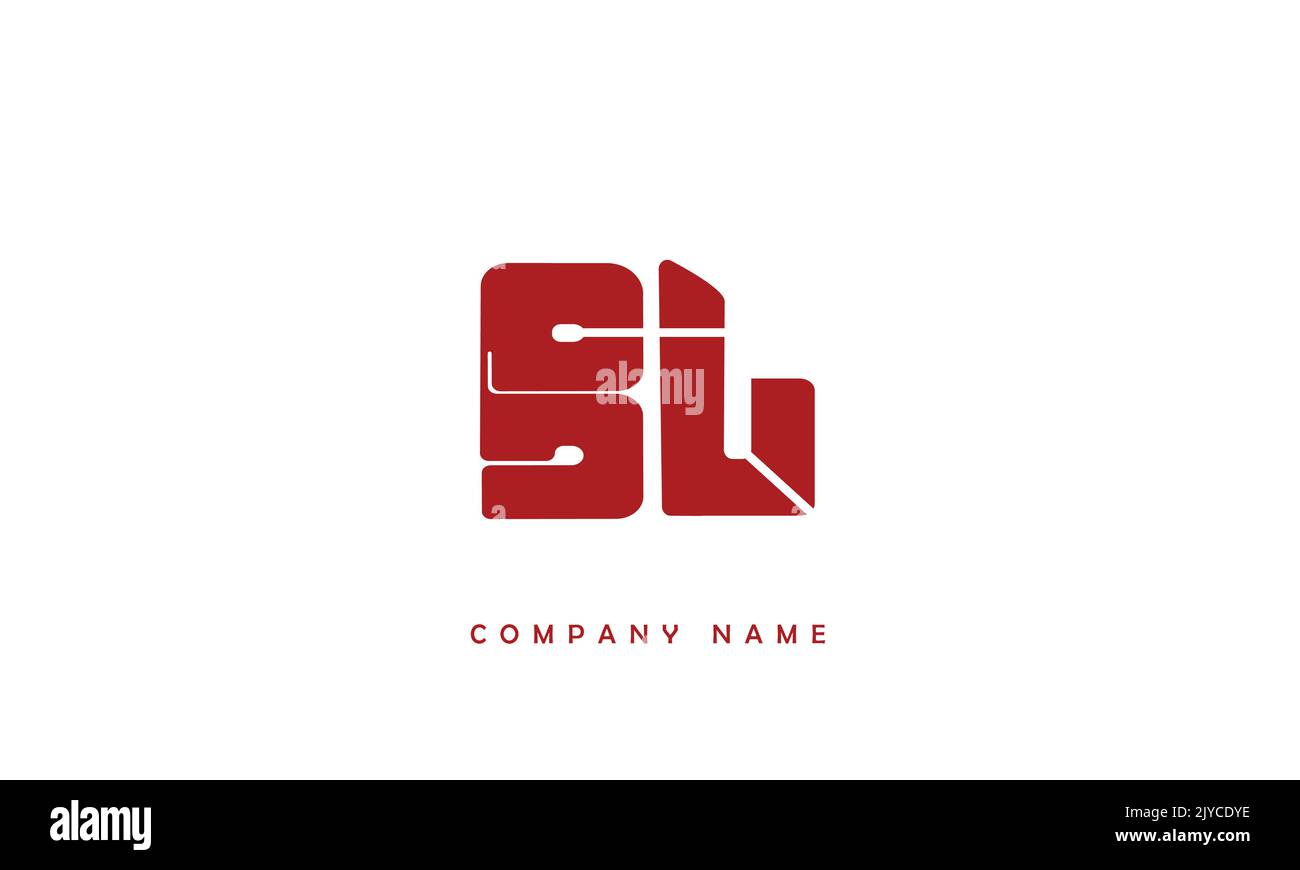 BL, LB Abstract Letters Logo Monogram Stock Vector