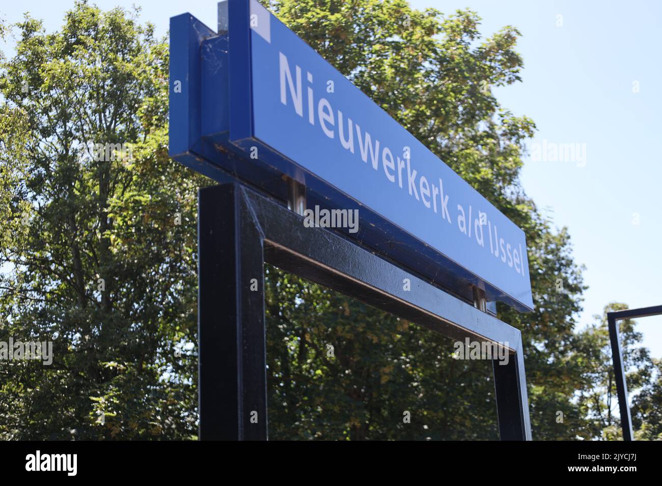 Name signs at the train station