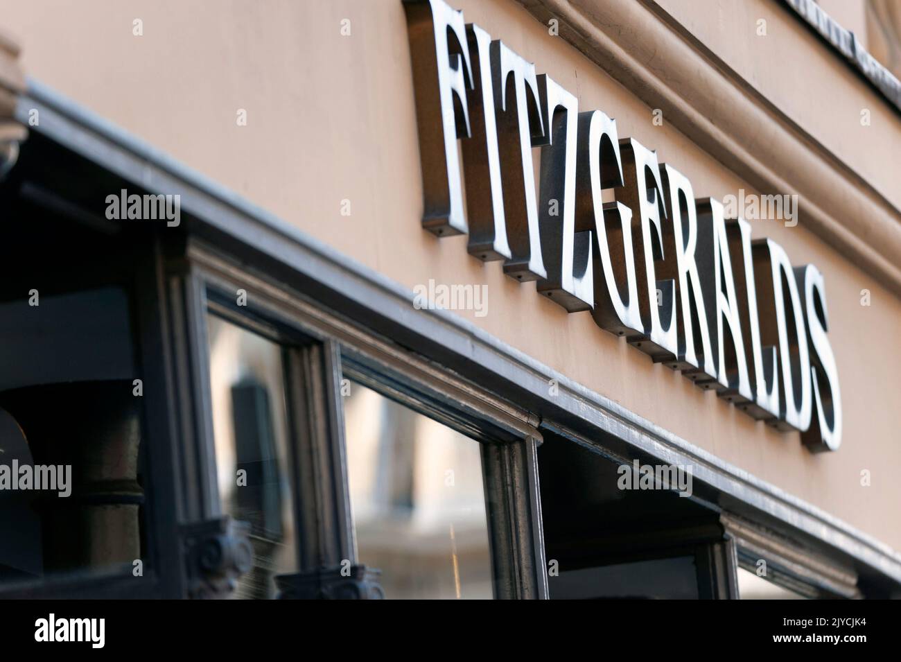 Fitzgeralds bar restaurant, Grey Street, NewcastleuponTyne Stock