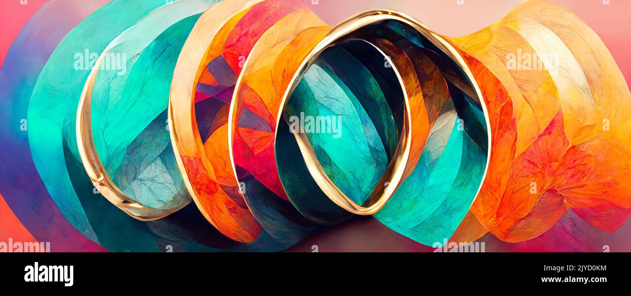 Luxury texture with rings and circles curlicues in golden and expensive