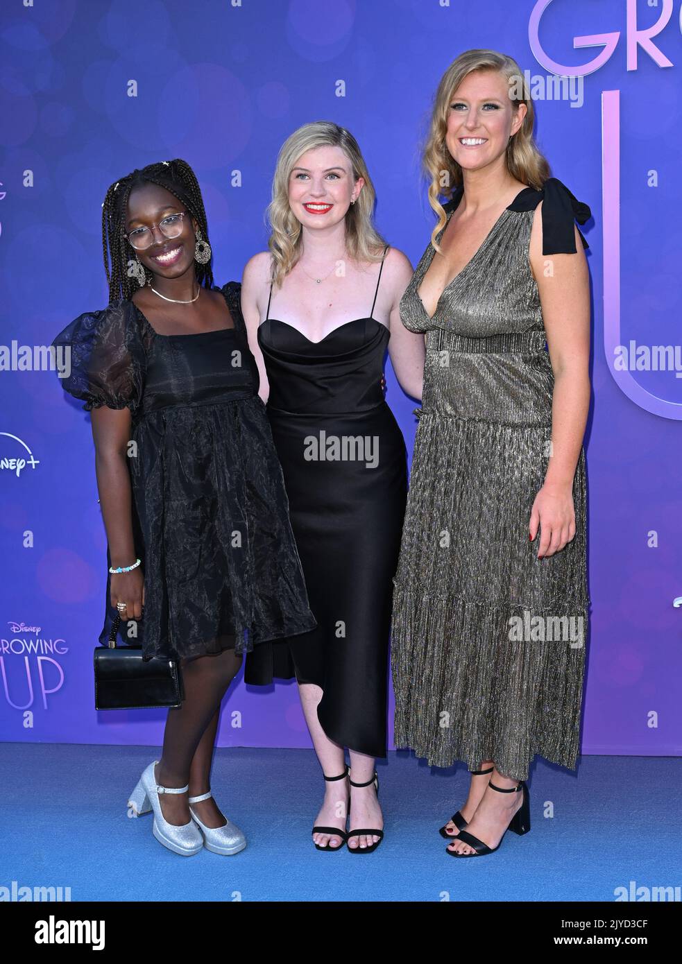 Los Angeles, USA. 07th Sep, 2022. LOS ANGELES, USA. September 07, 2022: Sofia Ongele, Alex Crotty & Nicole Galovski at the premiere for Disney  'Growing Up' at Neuhouse, Hollywood. Picture Credit: Paul Smith/Alamy Live News Stock Photo