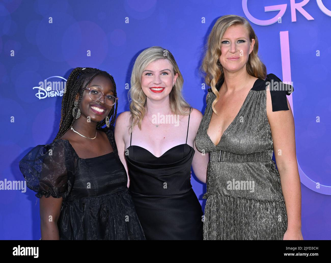 Los Angeles, USA. 07th Sep, 2022. LOS ANGELES, USA. September 07, 2022: Sofia Ongele, Alex Crotty & Nicole Galovski at the premiere for Disney  'Growing Up' at Neuhouse, Hollywood. Picture Credit: Paul Smith/Alamy Live News Stock Photo