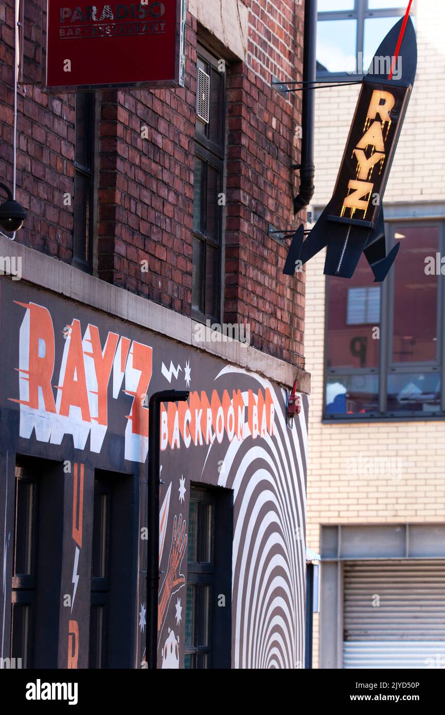 Ray'z backroom bar, The Back Room, Intermezzo, Pilgrim Street, Newcastle-upon-Tyne Stock Photo