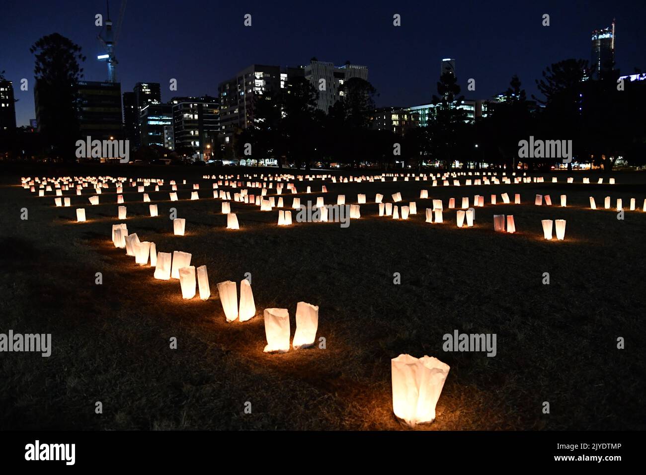 Candles are seen during the candlelight vigil to protest against the