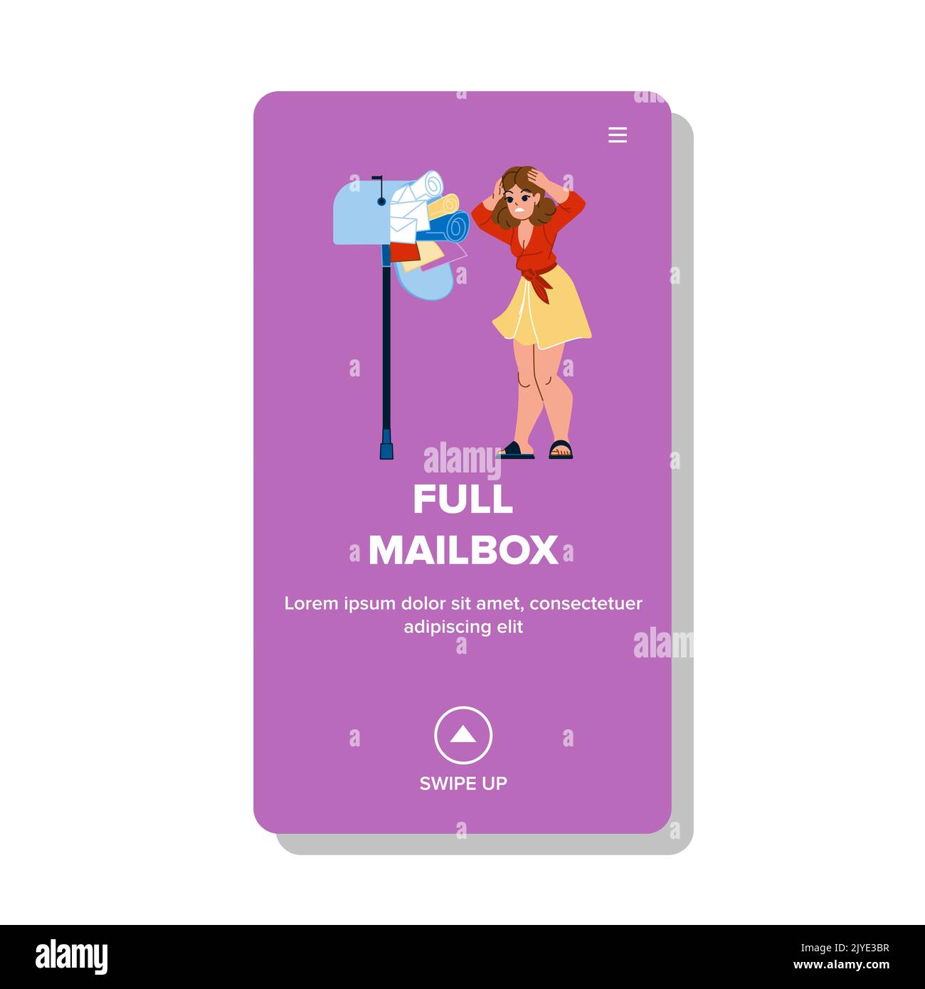 full mailbox vector Stock Vector Image & Art Alamy