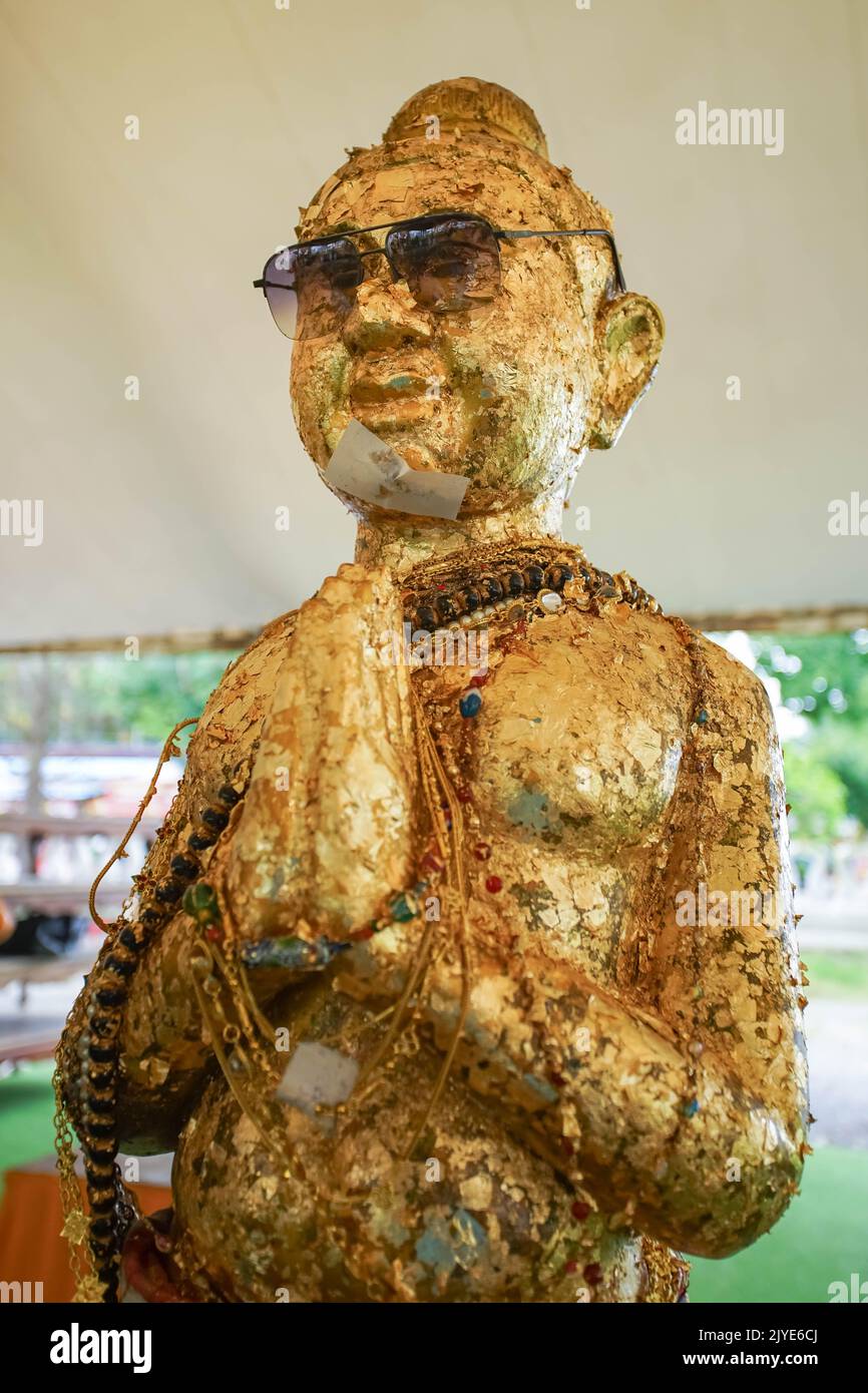 The famous holy AI Khai image at Wat Chedi temple, Nakhon Si Thammarat province, Thailand. Stock Photo