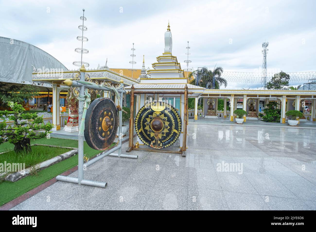 Sichon, Nakhon si thammarat, Thailand - July 2022 : Scenery of the famous  Wat chedi ai khai temple in Sichon, Nakhon Si Thammarat province, Thailand. Stock Photo