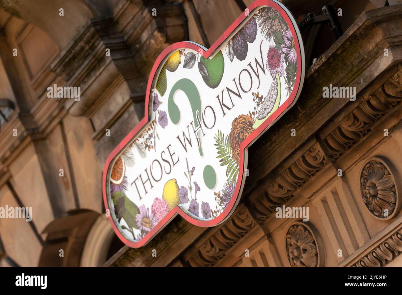 Those who know cocktail bar, Grey Street, NewcastleuponTyne Stock