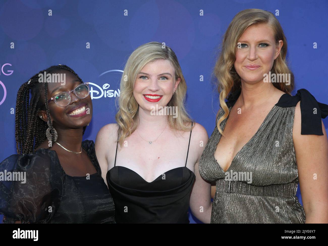 7 September  2022 - Hollywood, California  -  Sofia Ongele, Alex Crotty, Nicole Galovski. Disney+'s ''Growing Up'' Red Carpet Premiere Event  held at Neuehouse Hollywood   in Hollywood. (Credit Image: © Fs/AdMedia via ZUMA Press Wire) Stock Photo