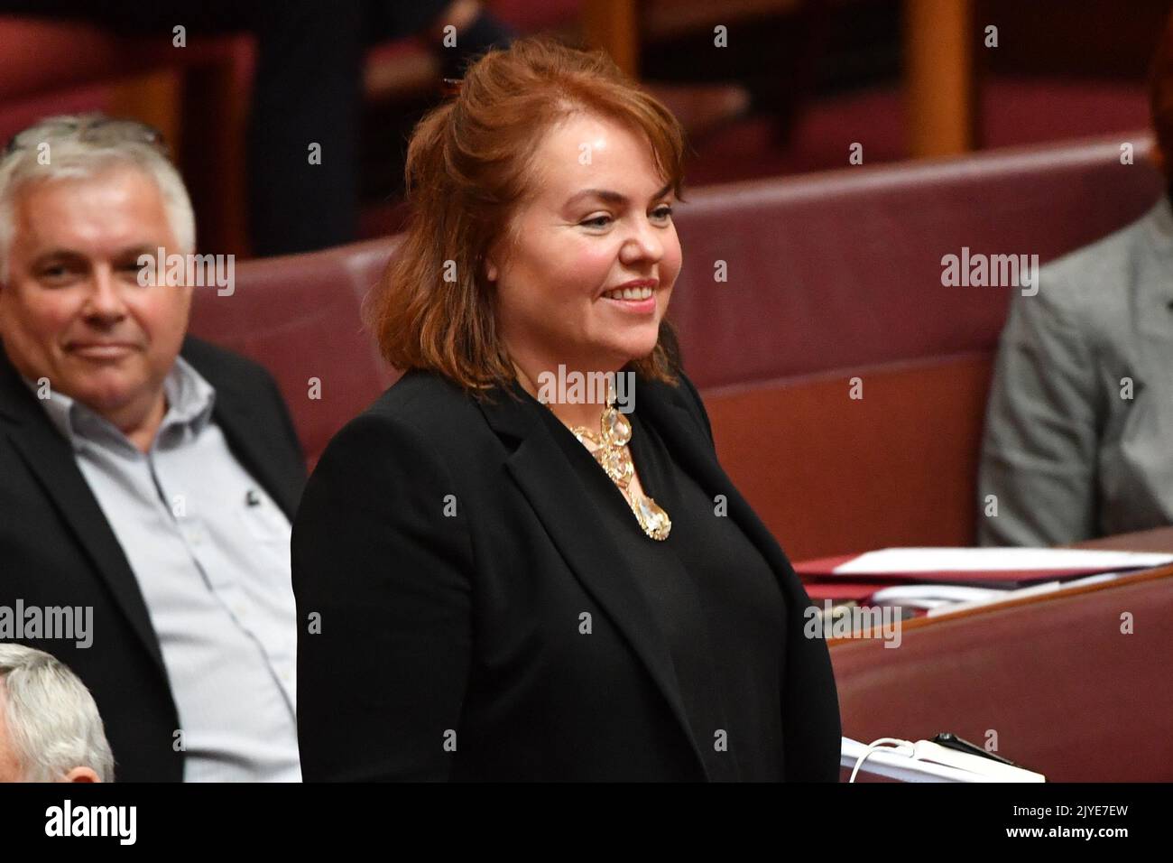 Labor Senator Kimberley Kitching in the Senate chamber at Parliament ...
