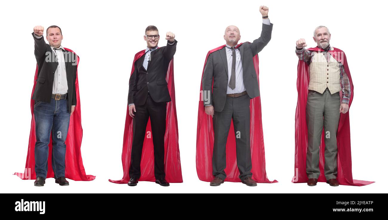 group of people in red raincoat isolated Stock Photo Alamy