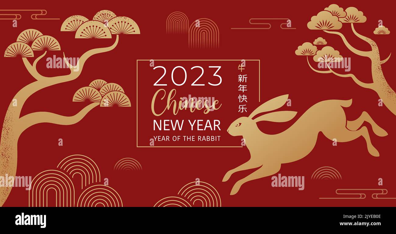 Chinese Lunar New Year Rabbit symbol 2023 illustration Stock Vector Image &  Art - Alamy