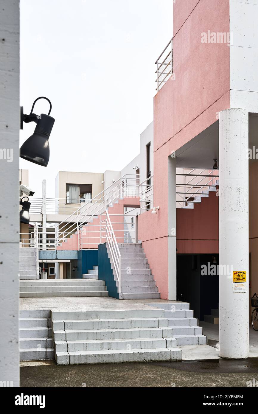 Labyrinth, housing complex designed by Kunihiko Hayakawa (1989); Suginami, Tokyo, Japan Stock Photo