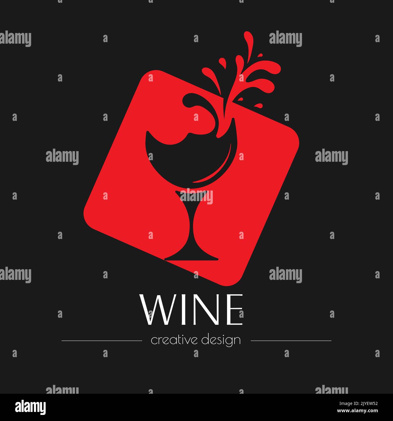 Wine. Template for a logo, label, emblem or sticker. Visualization for