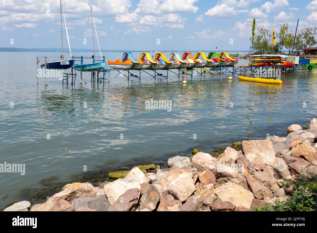 Siofok - rekreační oblast, Jezero Balaton, Maďarsko / Siofok town recreation area, Balaton lake, Hungary, Europe Stock Photo