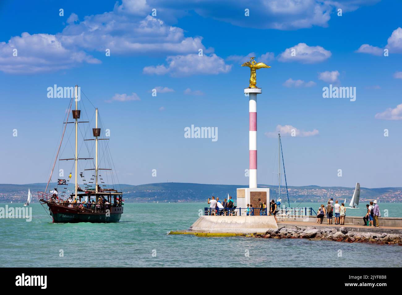 přístav, Siofok - rekreační oblast, Jezero Balaton, Maďarsko / harbour, Siofok town recreation area, Balaton lake, Hungary, Europe Stock Photo