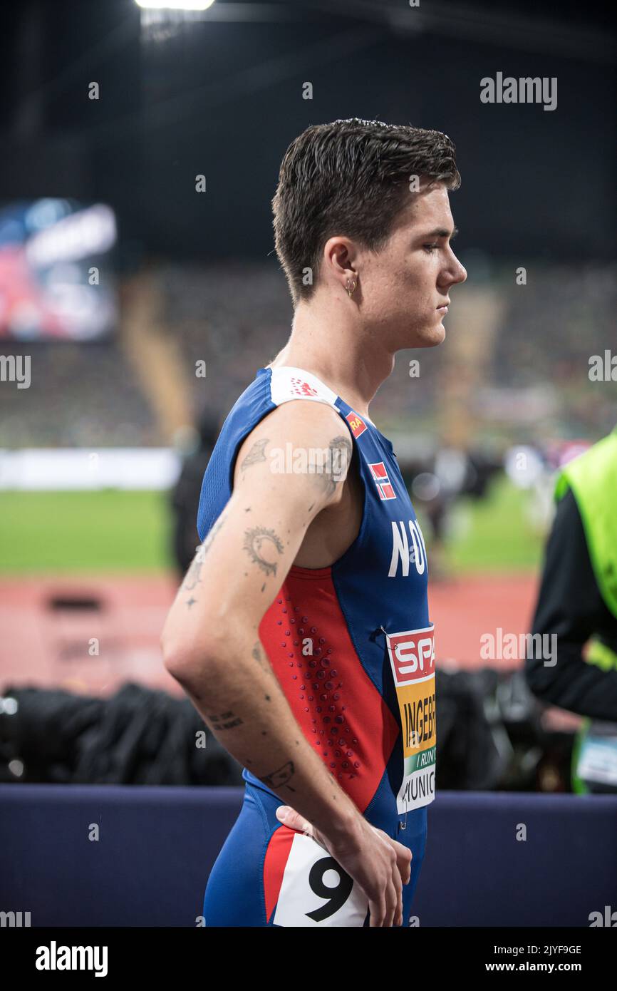 Jakob Ingebrigtsen and his tattoos at the European Athletics