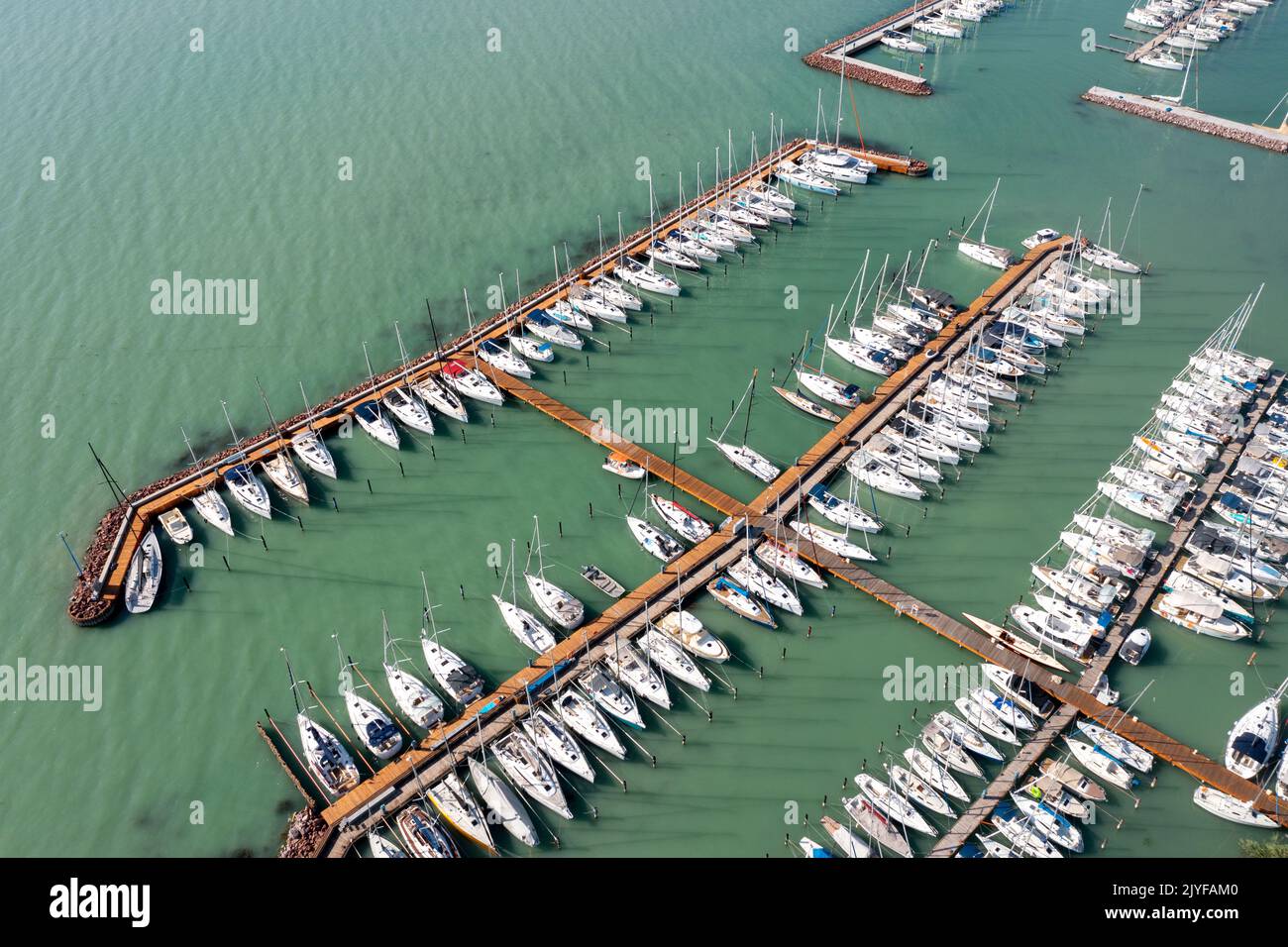 přístav, Siofok - rekreační oblast, Jezero Balaton, Maďarsko / harbour, Siofok town recreation area, Balaton lake, Hungary, Europe Stock Photo