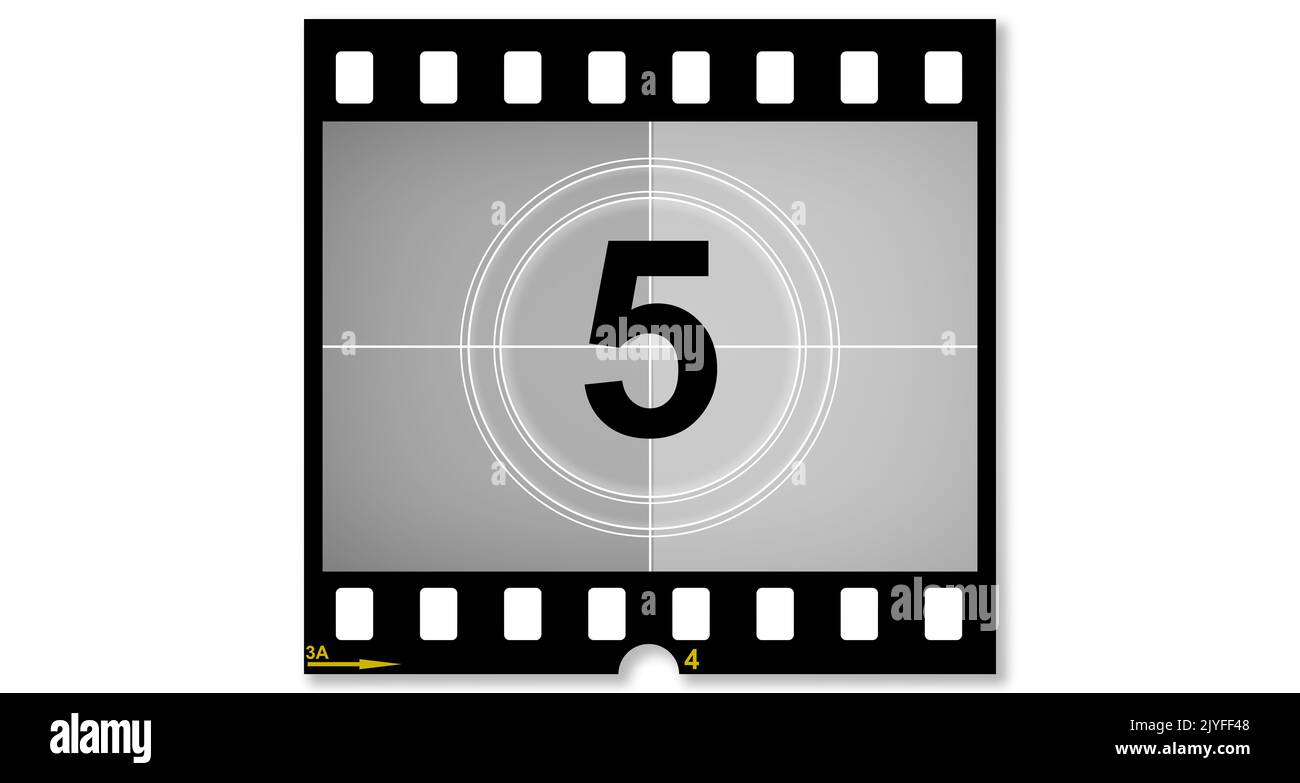 Vintage movie film strip countdown hi-res stock photography and images -  Alamy