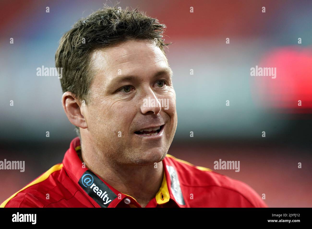 Suns coach Stuart Dew during the Round 11 AFL match between the Gold ...
