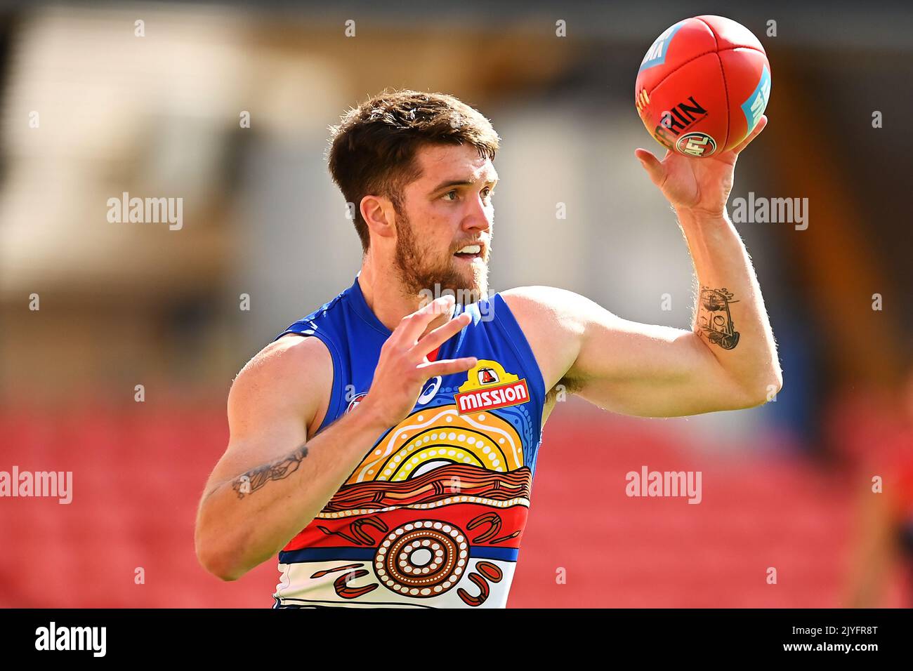 Bailey Williams of the Bulldogs in action during the Round 13 AFL match ...