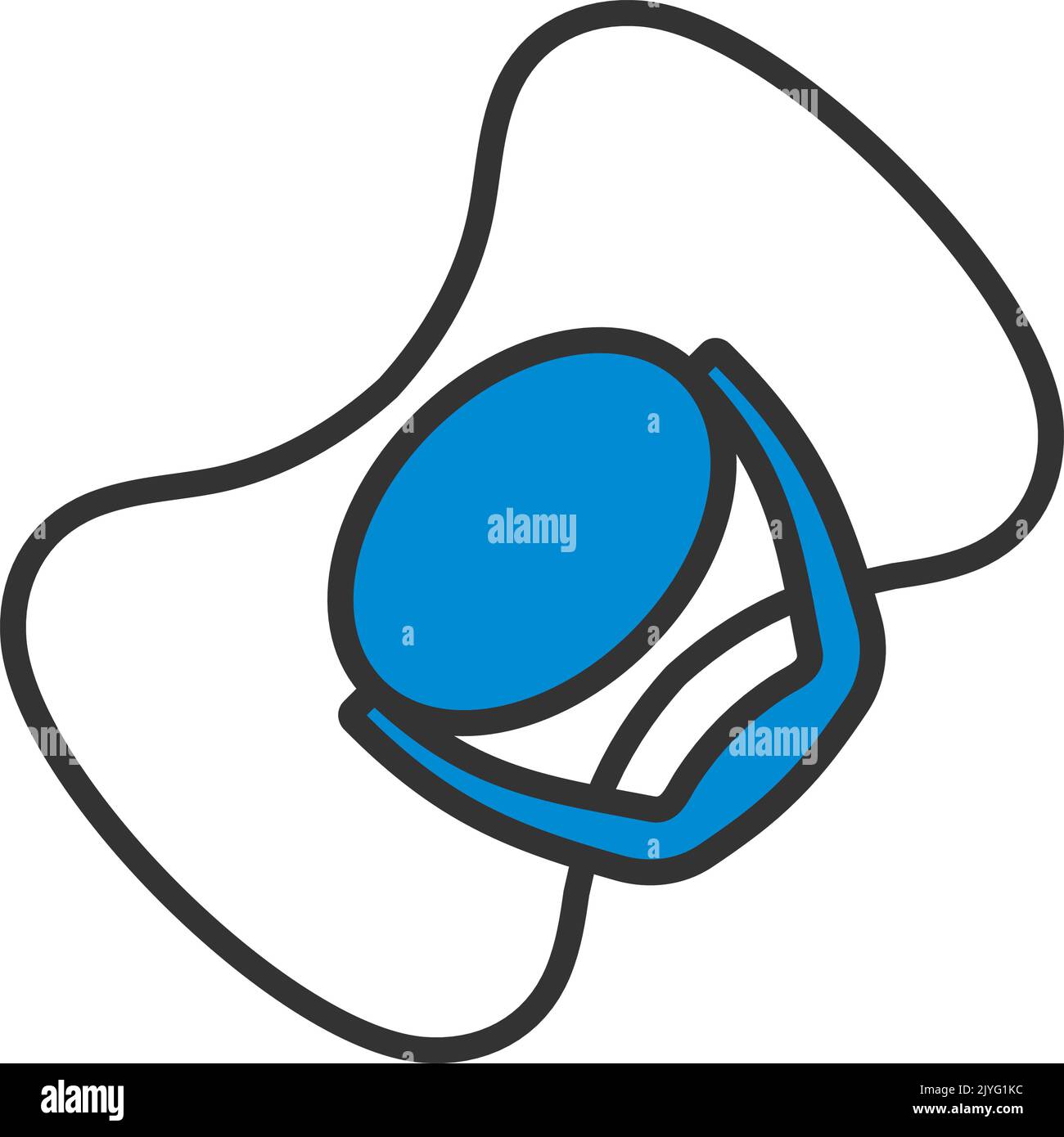 Baby Soother Icon. Editable Bold Outline With Color Fill Design. Vector