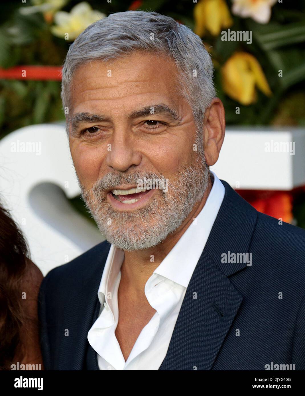 Sep 07, 2022 - London, England, UK - George Clooney attending Ticket to Paradise World Film Premiere, Odeon Luxe, Leicester Square Stock Photo